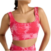 Sports Bra for Women Padded Workout Crop Top Seamless Yoga Bra Medium Support Tank Top Gym Fitness Bralette