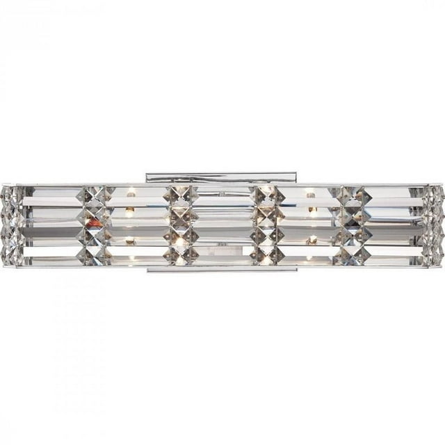 Quoizel Royale Bath Fixture with 4 Lights in Polished Chrome