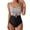 #46Leopard Print, variant on Women's One-Piece Swimsuit, Square Neck Tie Front Cutout Monokini with Tropical Print for Swimming and Beach Leopard Print S