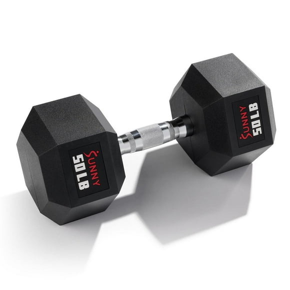 Sunny Health & Fitness Core Fit Hex Style Dumbbell, 50 LBS, Pair- SF-DB03