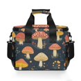 thumbnail image 7 of FORMRS Insulated Cooler Bag 24 Cans Capacity Soft Leakproof Lunch Box with Side Pockets, Black Mushroom Pattern, 7 of 7