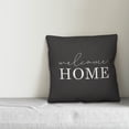 thumbnail image 2 of Creative Products Welcome Home Thin Script Black and White 16x16 Indoor / Outdoor Pillow, 2 of 2