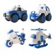 thumbnail image 1 of 4 Pcs Kids Police Vehicle Toy Assembled Escort Cruiser Car Helicopter Motorcycle Model Toy with Screwdriver, 1 of 4
