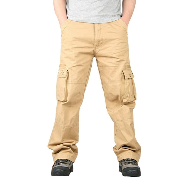 EHQJNJ Workout Pants Men Mens Webbing Pants Casual Pants All Cotton Loose Plus Large Cargo Pants Mens Pants Mens Running Pants Mens Stretch Dress Pants