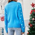 thumbnail image 4 of IROINNID Reduced Womens Sweater Round Neckline Pullover Sweater Print Comfy Mid-Length Long Sleeve Christmas Sweater Top, 4 of 9