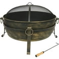 thumbnail image 3 of Sunnydaze 34" Round Wood-Burning Black Finish Steel Cauldron Style Outdoor Fire Pit Bowl, 3 of 13