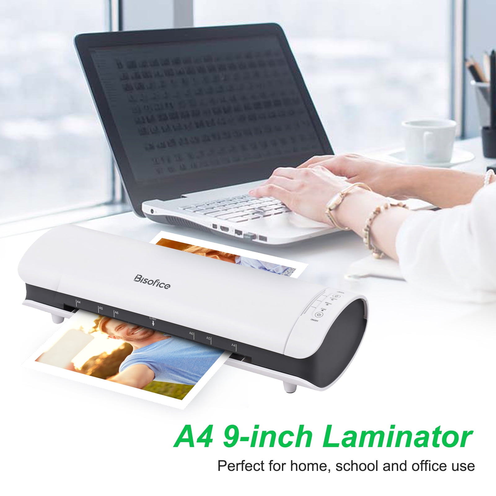 Laminator,A4 Size 6in1 9 Inches Max Roller 9 Inches Laminator Set A4 2 Roller 9 6in1 And Cold Max With Paper Cutter Rounder Puncher Sl988 Laminator Set Inches Max With Size 6in1 And Dsfen