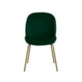 thumbnail image 3 of Posh Living AD196-02HG2-UE Lainey Armless Upholstered Dining Chairs, Hunter Green Velvet, 3 of 9