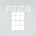 thumbnail image 2 of Ambesonne Cartoon Valance Pack of 2, Old Planes and Clouds Art, 54"X18", White and Multicolor, 2 of 4