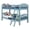 Blue, variant on BEKids Traditional Solid Wood Twin/Twin Arched Bunk Bed in Pink