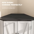 thumbnail image 6 of 71" Corner Kitchen Pantry Cabinet with 4 Doors, Adjustable Shelves, Drawer & Door Shelves, Farmhouse Storage Cupboard for Kitchen or Living Room, 6 of 8