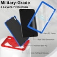 thumbnail image 2 of Funda para iPad Nitupai para niños de décima generación con soporte para bolígrafos, rojo y azul, 2 of 7