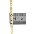 thumbnail image 5 of Real 10K Tri-Tone Gold Solid Valentino Link Chain 4mm Necklace 16 Inches, 5 of 6