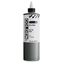 Golden High Flow Acrylics - Mars Black, 16 oz bottle