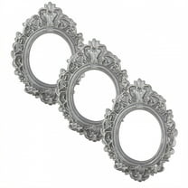 DESIGNICE 3Pcs Vintage Picture Frames,Elegant Gold Picture Frames,Color Options Photo Frame,3.15"X1.97",Silver