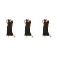 thumbnail image 1 of Minnieouse Batas de mujer: favorecedoras y cómodas para el día a día Camisones y camisones de mujer Camisón Ropa de dormir Manga negra L Type1 NO1, 1 of 6