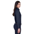 thumbnail image 3 of Harriton Easy Blend Long-Sleeve Twill Shirt with Stain-Release (M500W) Navy, 3XL, 3 of 3