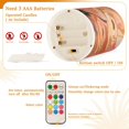 thumbnail image 5 of Yayeee Flameless Candles with Remote Flickering Battery Operated Multi Color Changing, Abstract Orange Flowers, 5 of 7
