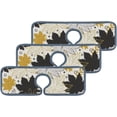 thumbnail image 2 of SKYSONIC Faucet Absorbent Mat 4 Pcs Gold Autumn Leaves Kitchen Faucet Splash Catcher Washable Counter Drying Pads Behind Faucet for Kitchen Bathroom, 2 of 7