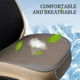 thumbnail image 4 of Cojín de asiento de coche Lino | Almohadilla transpirable Four Season para coche | 19.7x19.7 pulgadas Cómodo Duradero Gris Negro Beige Café Rosa | Funda de asiento de auto fácil de limpiar, 4 of 6