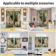 thumbnail image 5 of Sage Green Black Women Kitchen Curtains Window Panels, Spring Eucalyptus Brown Wooden Insulated Window Treatment Curtain, Grommet Curtains for Bedroom/Living Room/Bathroom, 2 Piece 42"Wx45"L, 5 of 8