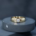 thumbnail image 6 of Rosec Jewels Lab Created Engagement Ring Band for Men (EF-VS Quality, 5 mm, 0.5 Ct) - Ready to Gift, 14K Yellow Gold, US 9.50, 6 of 9