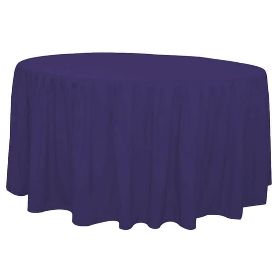 The Great American Store Polyester 36 Inch Round Fitted Royal Blue Tablecloth With Pleated Table Skirt for Party Table Decoration, Banquet Tablecloth, Wedding Tablecloths (D36"x H30")