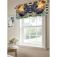thumbnail image 6 of Vintage Sunflower Rooster Curtain Valances for Windows, Pastoral Watercolor Plaid Kitchen Valance Window Treatment, Light Filtering Block Curtains for Bathroom/Bedroom/Living Room 54'' x 18'', 6 of 9