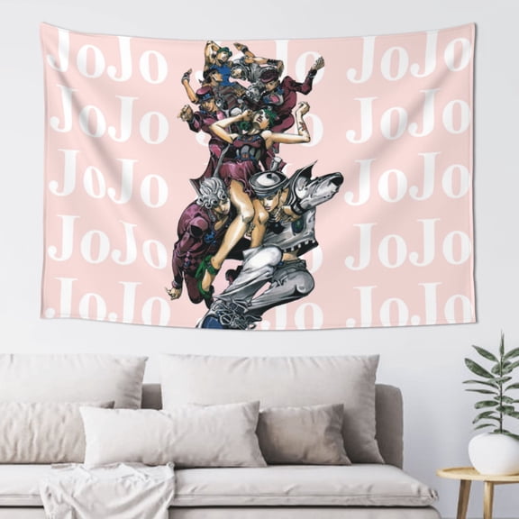 Jojo'S Bizarre Adventure Tapestry Wall Hanging Home Decoration Wall Blanket Dormitory Living Room Bedroom Backdrop Poster( 60x40inch)