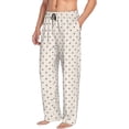 thumbnail image 2 of Daiia Minimalist Crosshatch Dots Men's Sleep Pant with Pockets and Drawstring,Pajama Pants-X-Large, 2 of 9