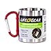 thumbnail image 3 of Life Gear Tasse à Double Paroi en Acier Inoxydable avec Poignée Mousqueton - Tasse de Voyage Portable pour Escalade, Randonnée, Sac à Dos Ou Camping 10 oz, 3 of 4