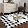 thumbnail image 3 of 3'x5' Rug for Living Room Bedroom, Summer Lemon Washable Area Rugs Non-Slip Carpet Mats, Watercolor Truck Black Plaid Checkered Indoor Low Pile Area Rug Runner for Kitchen, Mudroom, 3 of 8