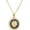 Gold / Black, variant on Hip Hop Iced Lion Head Mini Medallion Gold and Black Tone 14K Plated Pendant 20" Cuban Chain Necklace CP 282