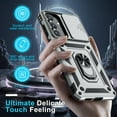 thumbnail image 5 of Cell Phone Cases For Samsung S25 FE Case Built in Slide Camera Lens Cover+Finger Ring Holder Kickstand,Heavy Duty Shockproof Full Body Phone Cover, 5 of 6