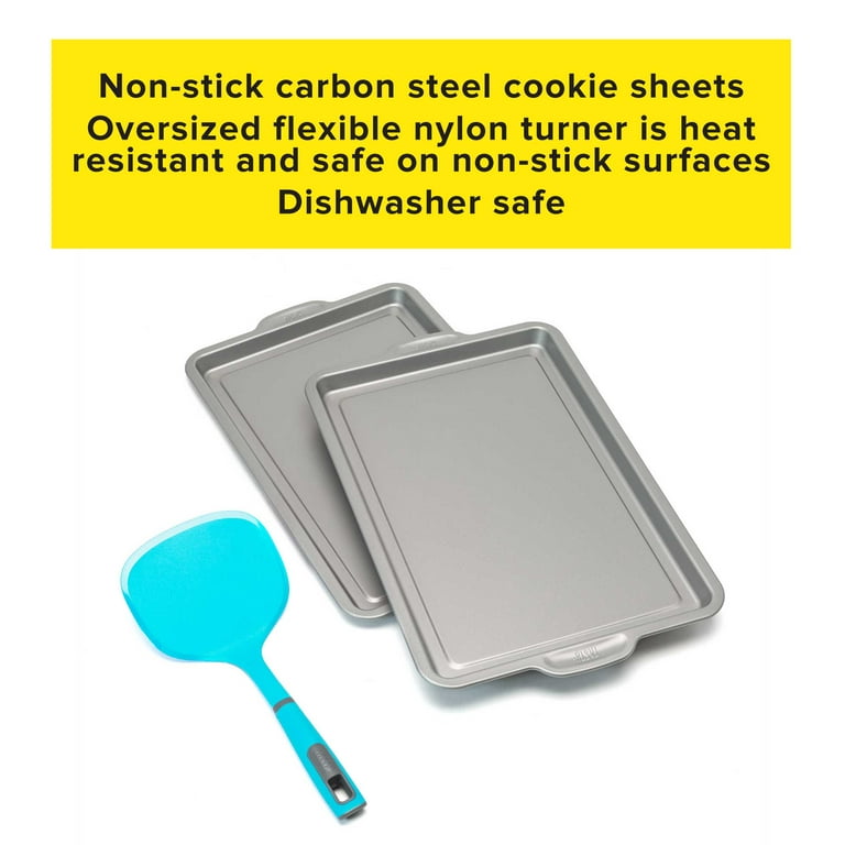 Tasty 17 x 11 Steel Nonstick Cookie Sheet, (3 Pieces) 