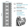 thumbnail image 2 of Black and White Geometric Boho Pattern Hot Yoga Mat Towel Non Slip for Hot Yoga - Quick-Drying Yoga Mat Cover with 4 Corner Pockets with Travel Bag - Hot Yoga Towel Non Slip 70"x26", 2 of 6