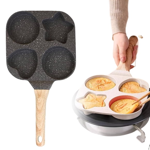Prime Exclusive Deals! DomFun Non Stick Egg Frying Pan 2025 New Multi Shape Breakfast Pan Detachable Handle Pan for Stove Cute Pancake Pan for Families
