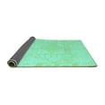 thumbnail image 2 of Ahgly Company Indoor Round Oriental Turquoise Blue Modern Area Rugs, 7' Round, 2 of 4