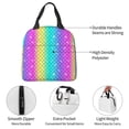thumbnail image 4 of Salouo Rainbow Scales2 for Unisex Lunch Bag Leakproof Lunch Tote Large Capacity Reusable Insulated Lunch Box Cooler Lunch Container for Work/Office/Picnic/Travel-Black, 4 of 8