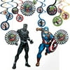 Avengers Party Supplies Room Decorations, Backdrop and Photo Props, Paper Fans and Lanterns, and Hanging Swirls