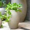 thumbnail image 3 of Ecobo 23.6 inches Eco-Friendly Round Pot Planter Ravina Indoor/Outdoor use, Durable, Versatile & Lightweight, Designed by Brazilian Artisans, Contemporary All-Weather Design –White, 3 of 4