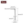 thumbnail image 2 of Uxcell 150 Pack L Shape Hooks, 1/2 Inch Right Angle Screw Hooks for Hanging, Silver, 2 of 7