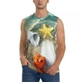 thumbnail image 2 of Fotbe Men's Seashell On The Beach Print Men's Sleeveless Muscle Tank Tops Casual T-Shirts for Gym Workout Beach-Medium, 2 of 8