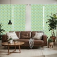 thumbnail image 2 of Ambesonne Yellow Submarine Window Curtains, Nautical Style, Each 28" W x 95" L, Seafoam and Earth Yellow, 2 of 5