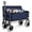 Blue, variant on 3-in-1 Heavy Duty Folding Wagon with Bench Seat, 500lbs Capacity Collapsible Utility Cart, 180l Extra Large Space with 9"X4" All-Terrain Beach Tires for Camping, Fishing, Garden and Transport, Black