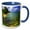 Blue/White, variant on 3drose, Nature, Ocean Scene, Green, Blue,, 11oz Mug