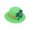 F, variant on DJN St. Patrick's Day Party Top Hat Green Shamrock Print & Text Unisex Flocked Costume Hat A One Size
