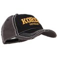 thumbnail image 5 of 3D Korea Veteran Embroidered Vintage Frayed Cap - Black Charcoal OSFM, 5 of 5
