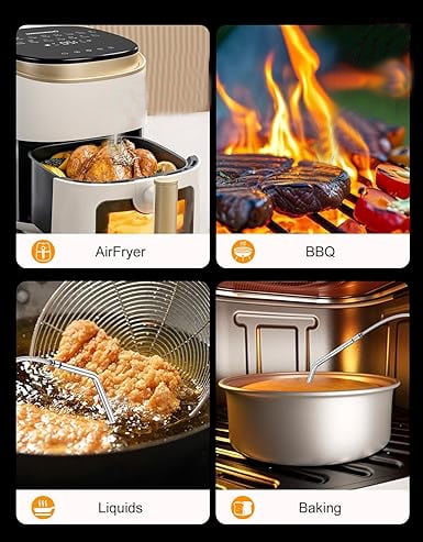 Grill Smoker BBQ Cooking Food Thermometer Oven Safe - Digital Wireless Meat Thermometer for Grilling Smoking with 2 Probes - Kitchen Baking Steak Turkey Candy Thermometers, not for Medical Purposes
