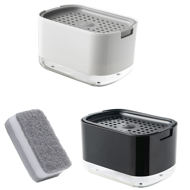 Dish Soap Dispenser for Kitchen, Soap Dispenser and Sponge Holder, Soap  Pump Dispenser, 2-in-1 One Hand Soap Pump Dispenser - AliExpress